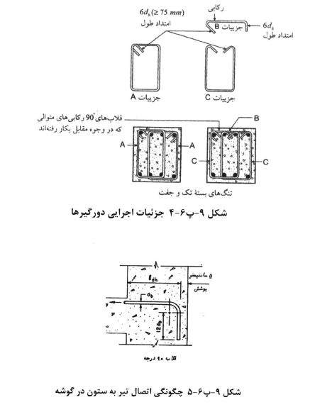 جزئیات خاموت و تنگ